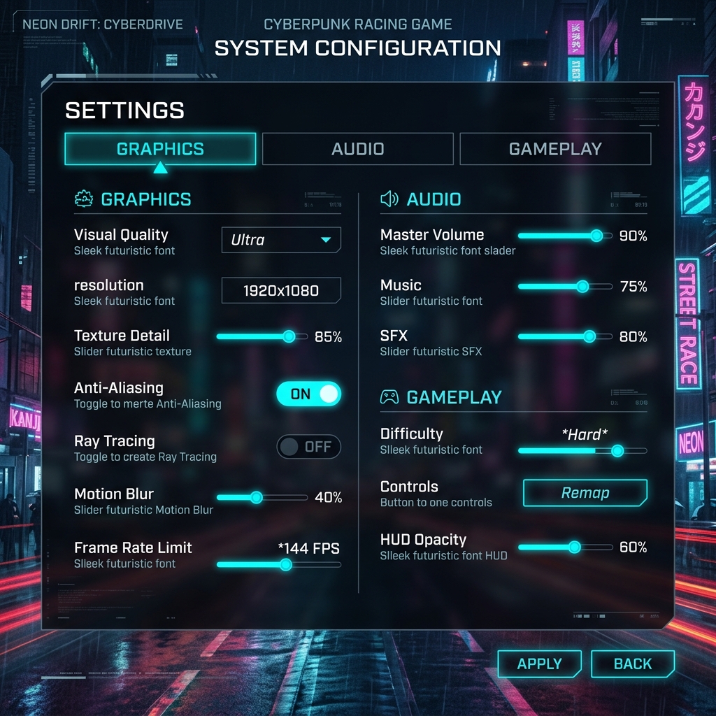Settings Panel